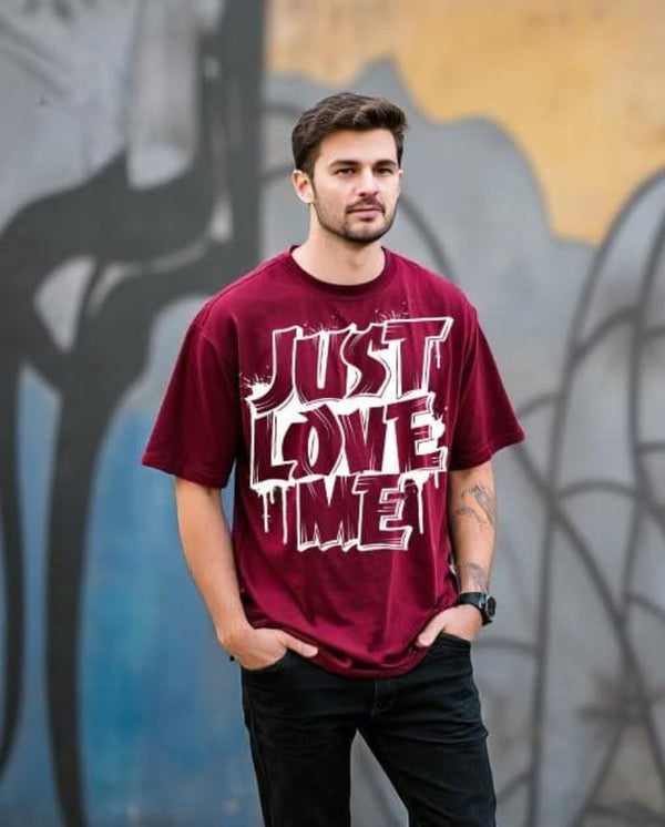 Men's Oversized Graphic T-Shirt Just Love Me