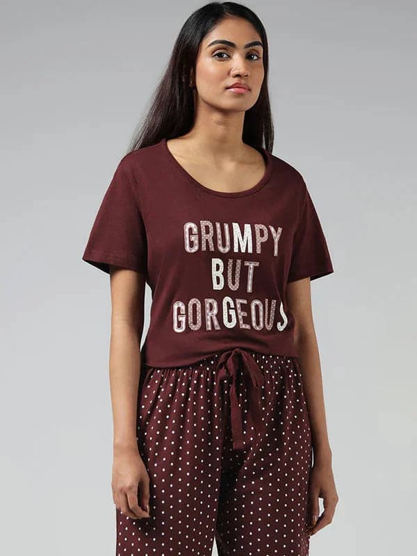 Grumpy Printed Night Suit