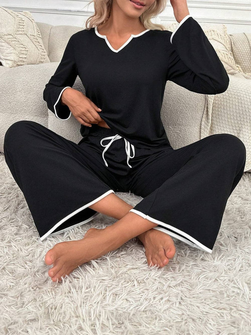 Black Palazzo Style Night Suit